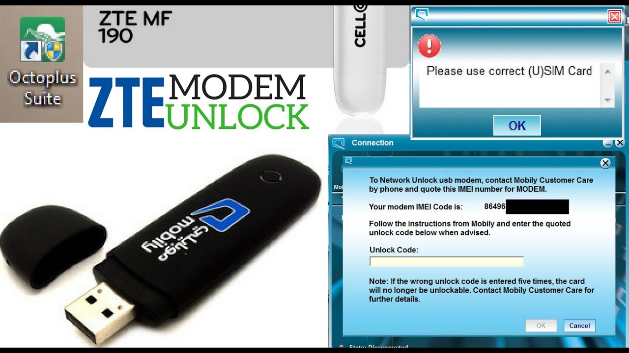 How To Unlock Zte Mf190 Usb Modem Online Version 4.0